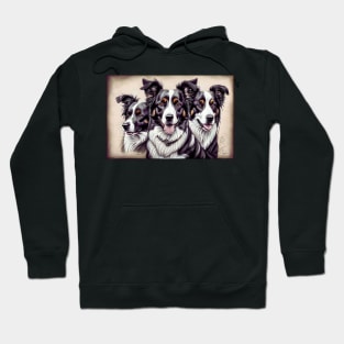 3 Border Collies Hoodie